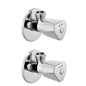 ALTON OVL8025 Brass Angle Valve With Wall Flange, Chrome (2-Piece Set)