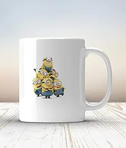 GIFT BOX Minions Printed Ceramic Mug for Coffee 325 ml