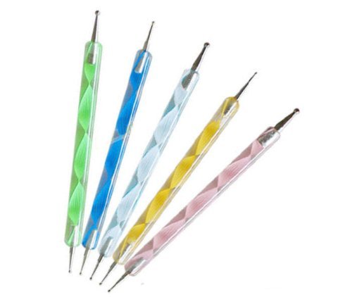 Neverland Beauty 5pcs Nail Art Design Painting Dotting Polish Pen Brush Set Bundle Tools Kit (pen)