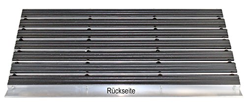 Kettelservice-Metzker® Alu Fußmatte 39x60cm incl. Sauberlaufmatte 60x90cm in Anthrazit & Fleckentferner | stilvolle Bürstenmatte im Sparset - 3