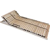 Tauro 22921 Pro 7-Zonen Lattenrost Kopfteil verstellbar, Mittelgurt, 28-Leisten 140 x 200 cm FB180, 180 kg