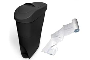EASY HYGIENE EHCB Poubelle sanitaire pour femme Noir 19 l + doublures Hygiène féminine