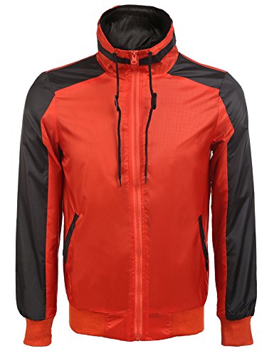 Herren Trainingsjacke Jacke Sportjacke Sport Freizeit Atmungsaktiv winddicht wasserabweisend mit kurzem Reiverschluss und Tasche