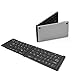 Produktbild Faltbare tragbare kabellose Bluetooth Aluminium Tastatur Keyboard mit Ständer Halterung für Android, iOS, Windows, Mac