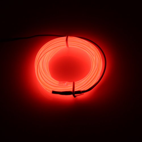 Lerway Red 5M Tron Neon Glowing Electroluminescent Wire EL Wire with