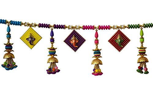 REPTUM DECOR Plastic Traditional Bandarwal for Door (105 x 71 cm, Multicolour)