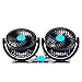 Price comparison product image 24V Double-headed Car Fan All-Round Portable Car Vehicle Truck Air Fan Adjustable Cooler Cooling Slient