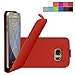 Produktbild COOVY® Cover für Samsung Galaxy S7 SM-G930F SM-G930 Slim Flip Case Tasche Etui inklusive gratis Displayschutzfolie | Farbe rot