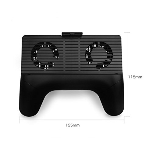 Handy HeizkÃ¶rper, Simpeak 4 in 1 Handy KÃ¼hler StÃ¤nder Portable Power Bank 2000mAh Gamepad LÃ¼fter Game Controller fÃ¼r iPhone Samsung Moto HTC Huawei, Schwarz