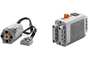 AMOYERIC Technik Power Functions - Set di batterie con Telecomando per Motore M; Compatibile con Technic 8881 8883