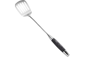 Abcsea 1 Pezzo Set di Utensili da Cucina, Utensili da Cucina Acciaio Inox, Tornitore Scanalato, con Manico in Multistrato di Legno