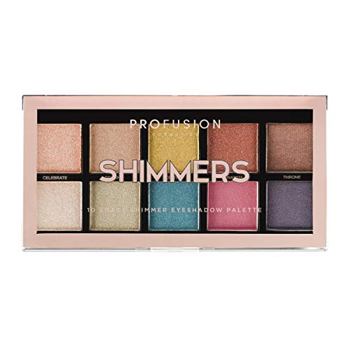 Profusion Cosmetics Collection de 10 Palettes d'ombre à Paupières, Shimmers