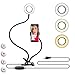 Price comparison product image MONEIL Clip on Selfie Ring Light with Cell Phone Holder Stand for Live Stream and Makeup,Flexible Gooseneck Arm Mount Clamp LED Lights Dimmabl [3-Light Mode] [10-Level Brightness] for iPhone,Android Phone