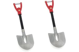 DollaTek 2Pcs Decoration Metal Shovel Simulation Accessories for 1/10 RC Rock Crawler Axial SCX10 RC Climbing Car Truck Parts