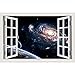 Produktbild Mddjj Planet Galaxy 3D Fensteransicht Wandaufkleber Abnehmbarer Weltraum Wandtattoos Aufkleber Wohnkultur Wohnzimmer Tapeten Kinderzimmer Wandkunst 60X90Cm 24X36Inch