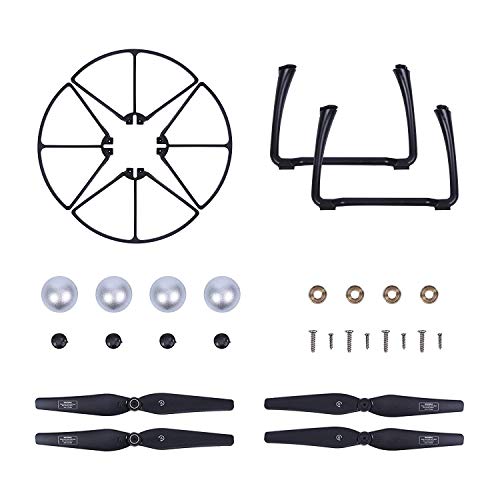 Holy Stone Pièces de Rechange Hélices Lames et Trains d'atterrissage Accessoires de Protection d'hélice pour HS100 Drone
