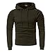 Produktbild BaZhaHei Herren Langarmshirt Herren Langarm Herbst Winter Sweatshirt Hoodies Top Bluse Trainingsanzüge Pullover Einfarbig Langarm-T-Shirt