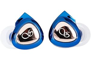 Shanling SONO HiFi Kopfhörer, hochauflösende 2DD+1BA IEMs, dreifach dynamische Hybrid-Ohrhörer verlustfrei, 2-poliger Abnehmbarer Stecker, 3,5-mm-Stecker, Zwei Paar austauschbare Ohrstöpsel (Blue)