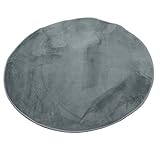 Material: Coral Fleece B Baosity 100/120cm Alfombra de Tienda de Campaña Infantil Redonda de Pelucha Suave Estera Tapete de Carpa Adorno para Casa - Gris, 120cm