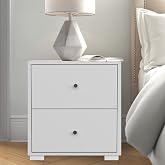 Dekorex 2 &Ccedil;ekmeceli Yatak Odası Başucu Komodin &ndash; Minimal Modern Tasarım &ndash; Şifonyer Tarzı Komodin - KMD104 Beyaz 42x46x43