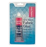 SEW QUICK FABRIC GLUE for Almost All Type Fabrics Extra Strong Adhesive Bonds Quick Machine Washable Dry Cleanable DIY Craft Hemming Patching Soft Toys Card Making