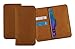Price comparison product image Emartbuy Tan Premium PU Leather Magnetic Slim Wallet Case Cover Sleeve Holder (Size LM2) Compatible With Smartphones Listed Below