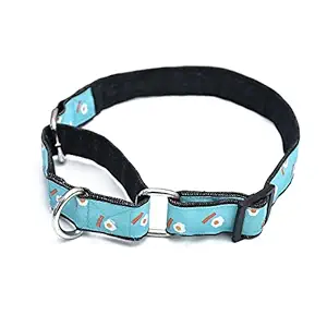 Mutt of Course Eggs N Bacon Martingale Dog Collar (Small)