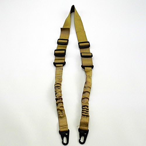 Multi purpose 2 Point gun sling with Bungee feature. Tan colour.
