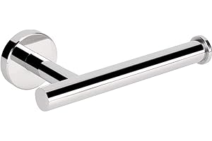 YUET Wall Mounted Toilet Paper Holder, Chrome SUS 304 Stainless Steel Tissue Dispenser for Bathroom and Kitchen Storage