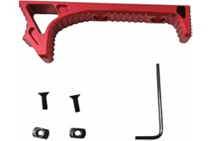 APLUSGEAR 4 Colours Aluminium Linkage Curved Angled Foregrip for M-Lok Compatible Handguard Systems