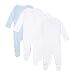 Bluezoo Pack Of Four Babies White Striped And Star Print Sleepsuits 3-6 Months
