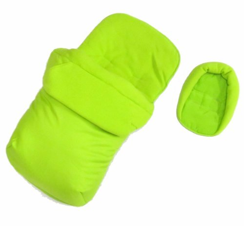 NEW BABY TRAVEL FOOTMUFF & HEAD HUGGER - PLAIN LIME