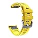 Produktbild Upxiang 14 Farben Uhrenarmband, Quick Release Sport Silikonarmband für Herren Herren für Garmin Instinct (Gelb)