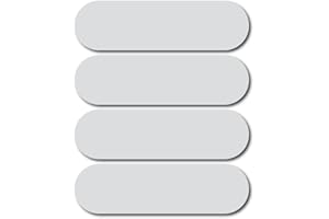 IBEX STICKER Bande rétro-réfléchissante Casque Moto 4 Bandes 3M Technology Autocollant Sticker | Ovale ou Rectangle Arrondie | Taille 8,5 cm x 2,3 cm (Rectangle Arrondie, Blanc)