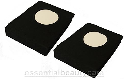2 x Massage Bed Table Couch Covers - With Face Hole (Black)