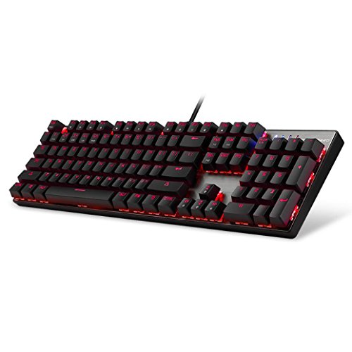 Preisvergleich Produktbild Tastatur, HARRYSTORE Mechanische Tastaturschalter Backlit RGB Bunte Licht Spieltastatur (Silber)