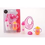 Gewicht Artikel: 157 gr JohnToy 27567 Baby Rose Essenszeit Puppe Spielset, Mehrfarbig
