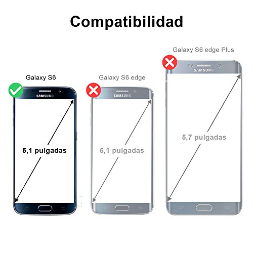 OCASE Funda iPhone 6 Fundas iPhone 6S Slim Case de Estilo Billetera con Protector de Pantalla de Vidrio Templado  Soporte Plegable  Ranuras para Tarjetas y Billetes  Broche Magn  tico