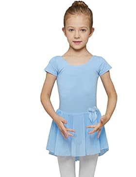 Mdnmd Mädchen Ballettkleid mit Rock und kurze Ärmel
