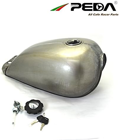PEDA Cafe Racer Fuel Gas Tank Retro 9L 2.4 Gallon Motorcycle Petrol Tanks For Suzuki GN125 GN250