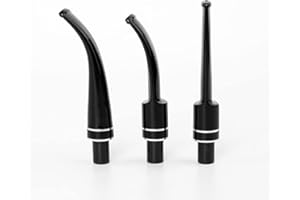 MUXIANG Rohrstiel-Ersatz, gebogenes Sattel-Mundstück, Kombination, Doppelring, Dekoration, passend für 9 mm Kohlefilter BE0042/52/67