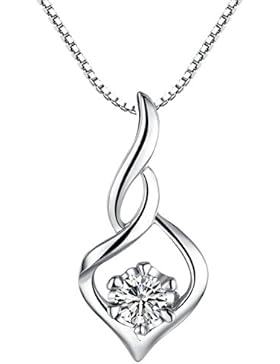 Arco Iris Schmuck Sterling Silber Ewige Polarlicht und Zirkonia Anhänger Halskette für Damen mit Italienisch Kette...