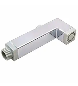 Krisah ABS Push Button Health Faucet Head, Silver, Chrome Finish