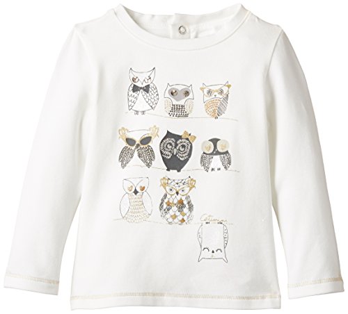 Catimini Baby Girls GLOBAL MIX Plain Long Sleeve Top, Off-White (écru), 12-18 Months (Manufacturer size: 18 mois)