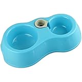 dealglad Kunststoff Portable Little Puppy Dog Kitten Automatische Trinkwasser Food Feeder Doppel-Futternapf