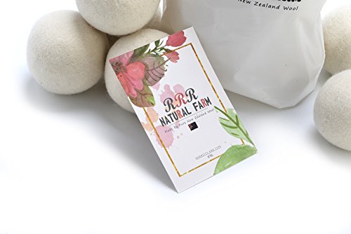 6 Bälle – 7cm Durchmesser, 100% Organic Neuseeland Wolle Trocknerbälle von RRR Natural Farm, Wiederverwendbar Natürliches Gewebe Weichmacher Gesundes Wäscheleben - 3