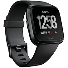 Fitbit Versa Health and Fitness Smartwatch, Onesize (Black) (Unisex)