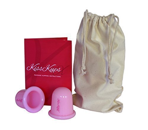 Silicone Massage Large Body Cups Anti Cellulite Pink x 2 with full Instructions