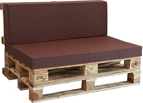 Asiento de espuma enfundado en marrón para Sofá Palet