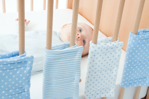 Bumpsters Assorted Cot Bar Bumpers - Large, Blue, Pack of 10